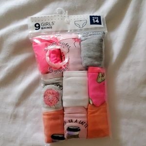 Girls 9 pack kids bikini underwear